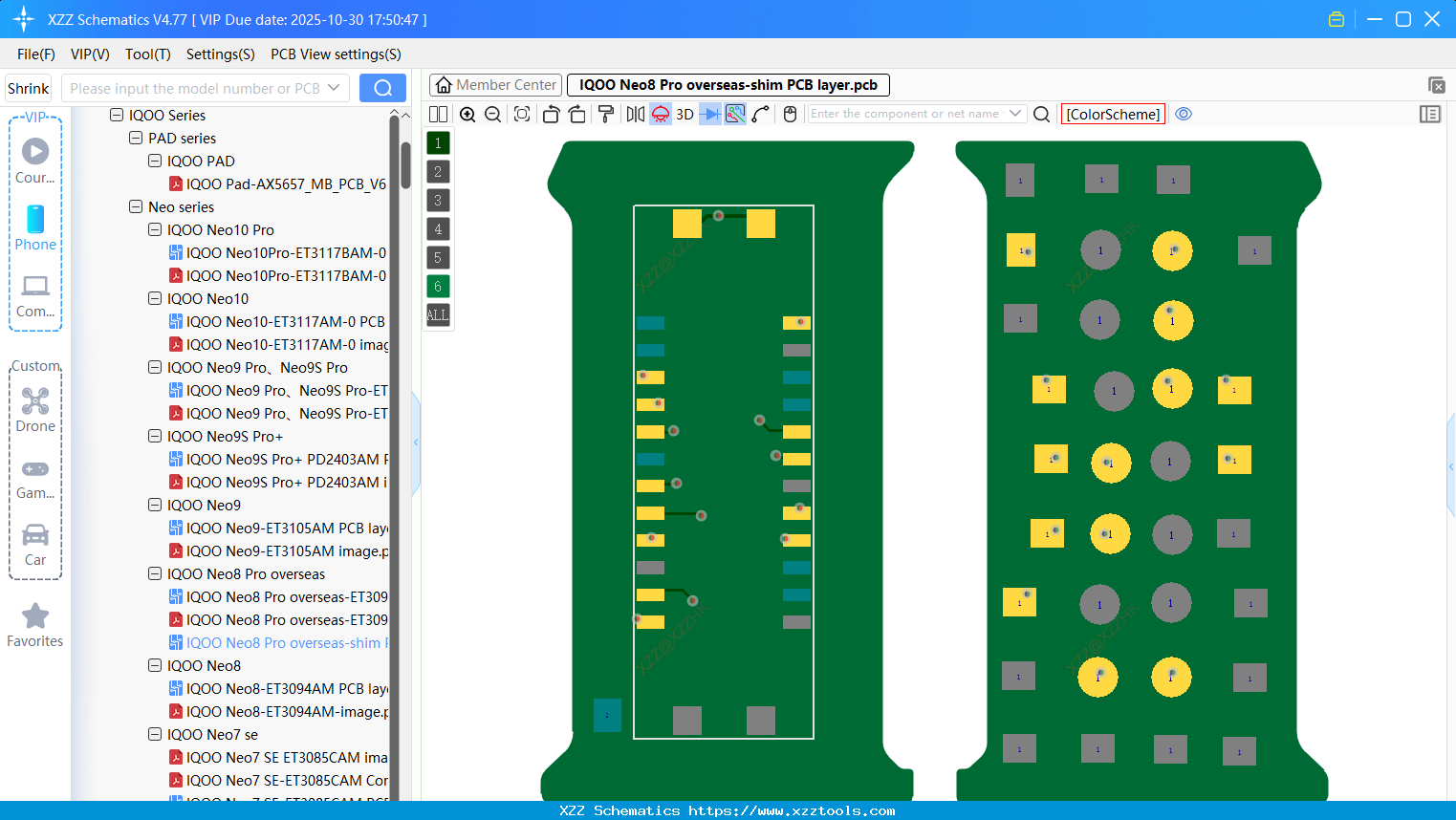 VIVO IQOO Neo8 Pro Overseas-shim PCB Layer